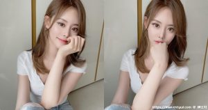 美艳正妹「微卷边上衣好性感」，「隐约的事业线」让人着迷！-绅士社