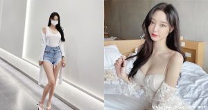 正妹老板娘「示范浅色低胸装」，「凹凸有致的曲线」让人着迷！-绅士社