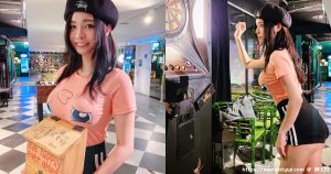 性感正妹「迷你真理裤」射飞镖，超辣曲线让网友想和她一起打！-绅士社