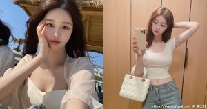 网拍正妹「穿低胸洋装」甜美出游，「童颜脸蛋加好曲线」狂让人示爱！-绅士社