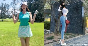 高尔夫球场「美腿辣妹」展现超棒视角！完美身材曲线好迷人喔-绅士社