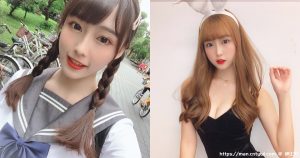 学生妹子「Angela」笑容超甜，「兔兔装的深沟」有够诱人！-绅士社