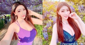 比基尼季节到啦!正妹「谢立琪Kiki」赏紫藤花,性感辣到不行!-绅士社