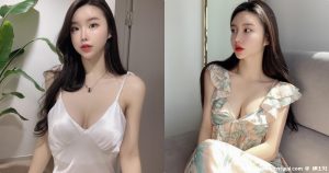 网拍正妹示范「性感小洋装」，「美胸曲线」好明显！-绅士社