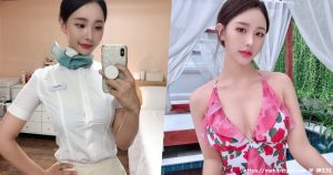 正妹空姐「颜值激似韩剧女主」，「诱人的玫瑰花装」太火辣了！-绅士社