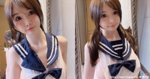 「白嫩学生妹」水手服设计太犯规！居然比衣服还要白！-绅士社