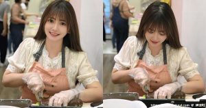 无法拒绝的女友力！大眼萌妹「莫葵Vika」亲手烤巧克力饼，超可爱笑容甜度100%！-绅士社