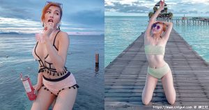 马来西亚闷骚妹！「Leina lei」海边大嗑洋芋片，古灵精怪奶味充足！-绅士社