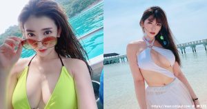 七月半真的很胸！「邢益燕」超高颜值美R突出，「人字奶」94选美冠军的威力！-绅士社