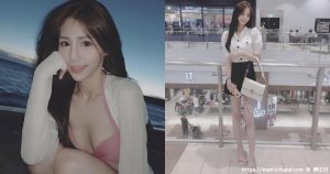 骨感长腿正妹！「白嫩电眼」美少女竺竺短裙逛街露美腿，纤细美腿瞬间征服腿控！-绅士社