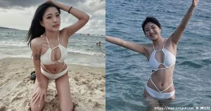 长髮辣妹「木木Mu」垦丁海边大秀好身材，「雪乳马甲线」太抢眼！-绅士社