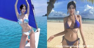 性感女神「玟妡」10套比基尼征战长滩岛，「美乳细腰」框金又包银！-绅士社