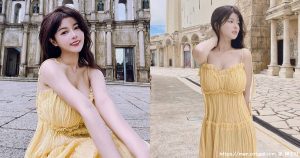 气质甜妹「小花姐接」小洋装游澳门，「香肩美乳」雪白勾人！-绅士社